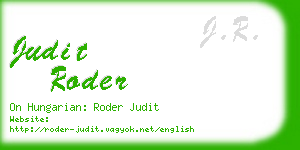 judit roder business card